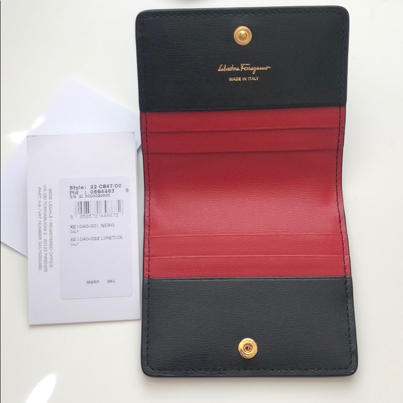 Salvatore Ferragamo Leather Bi-Fold Card Case - Picture 4 of 5